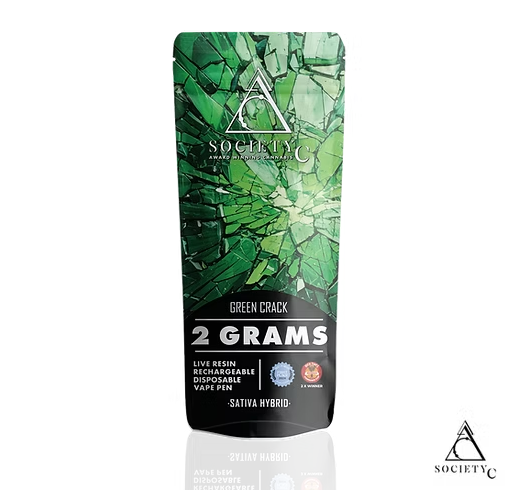 Green Crack | 2G Live Resin Disposable | Society C