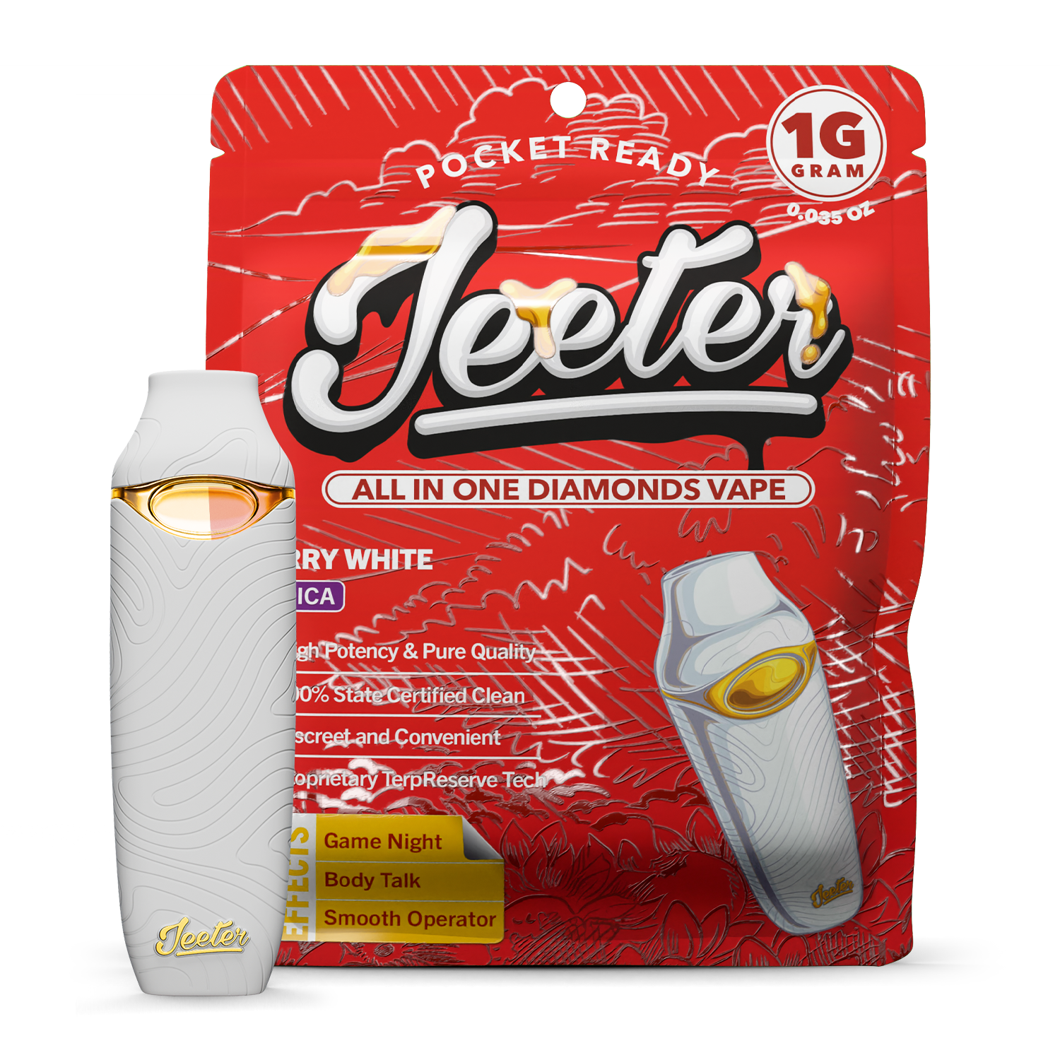 Berry White | 1G Liquid Diamond Diposable | Jeeter