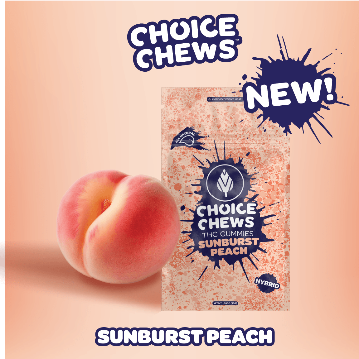 Sunburst Peach | 200MG Gummy | Choice