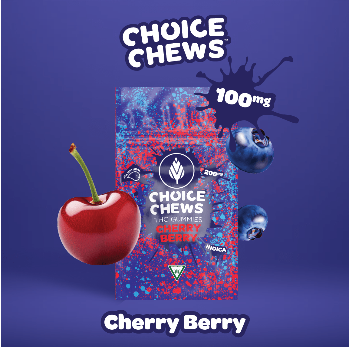 Cherry Berry | 100MG Gummy | Choice