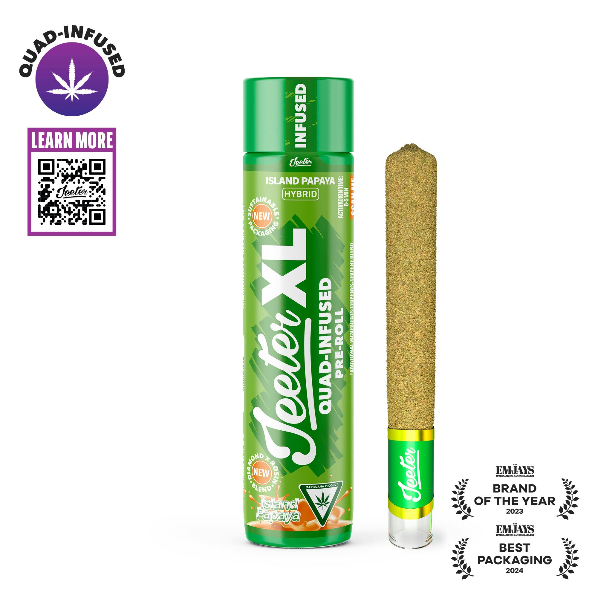 Island Papaya | 2G Xl Jeeter | Infused Pre-roll