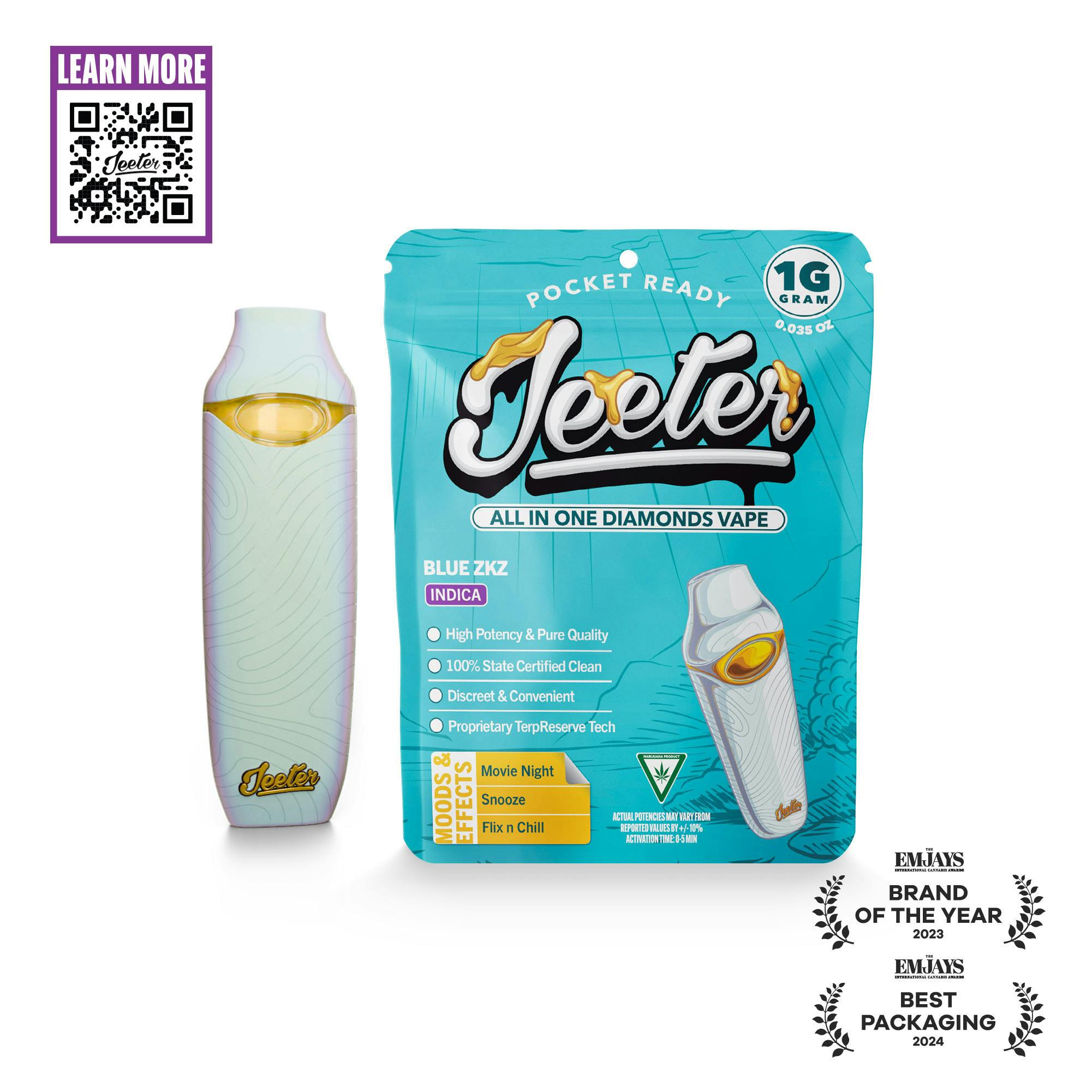 Blue Zkz | 1G Liquid Diamond Disposable | Jeeter