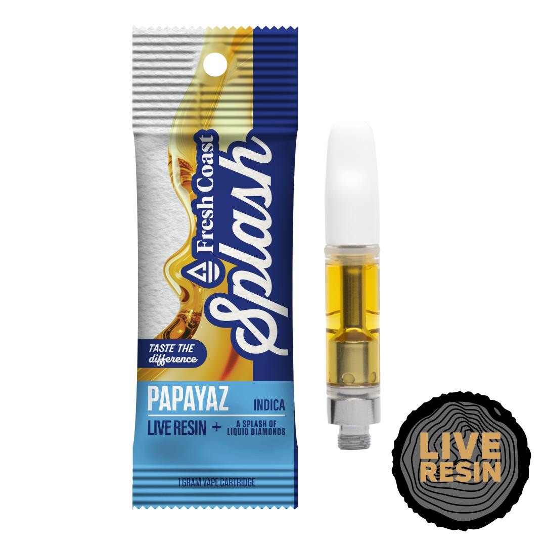 Papayaz | Splash | Live Resin Distillate | 1G Cartridge