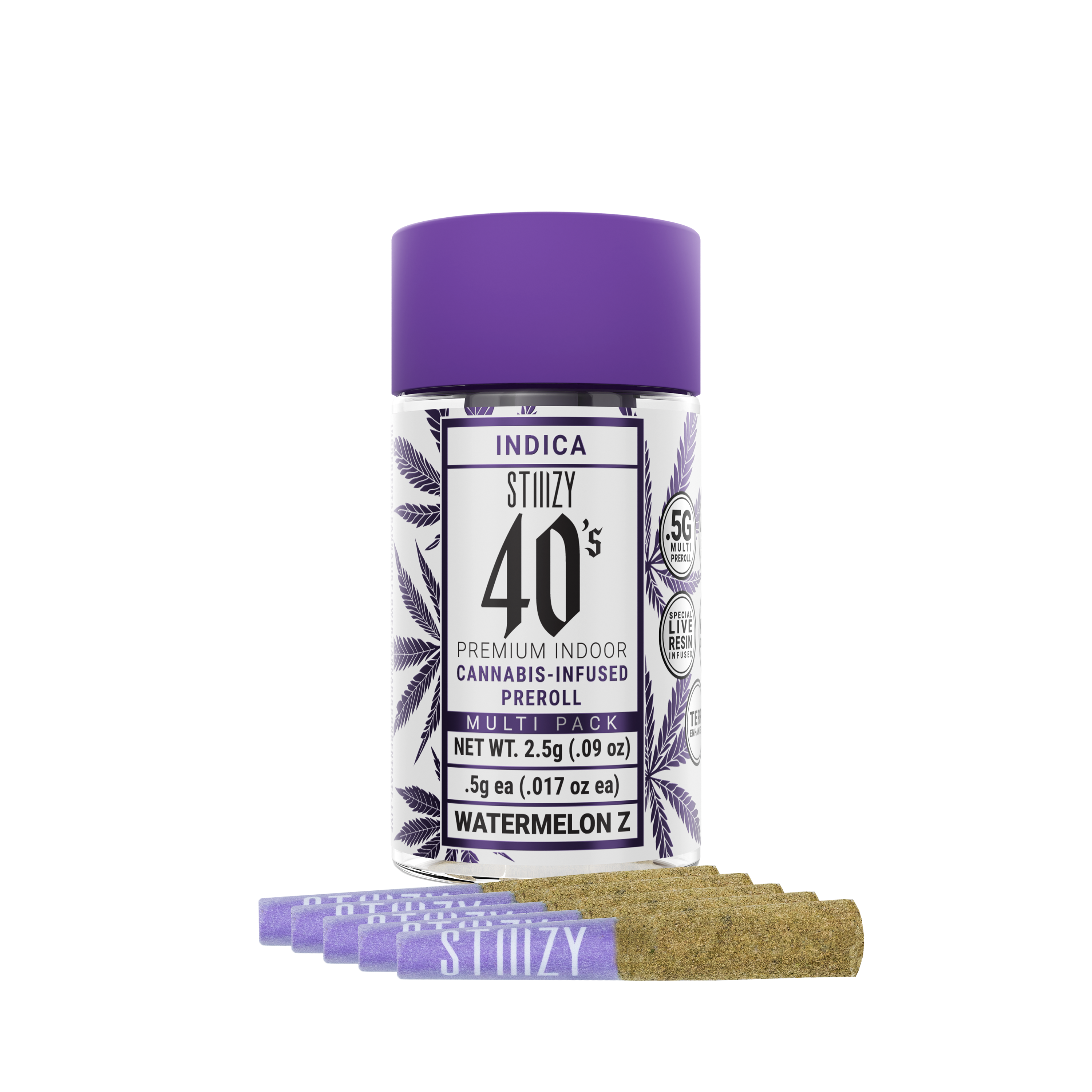 Watermelon Z | 2.5G Multi-pack Infused Pre-rolls | Stiiizy 40'S