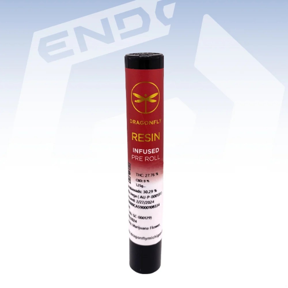 DRAGONFLY - BANANA PAPAYA DOSIDO - LIVE RESIN INFUSED PRE-ROLL(1.25G)