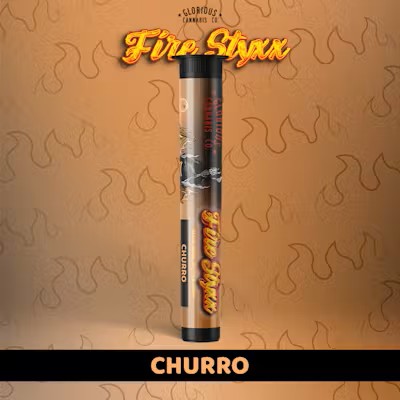 GLORIOUS CANNABIS CO. - FIRE STYXX 1G INFUSED PRE-ROLL - CHURRO