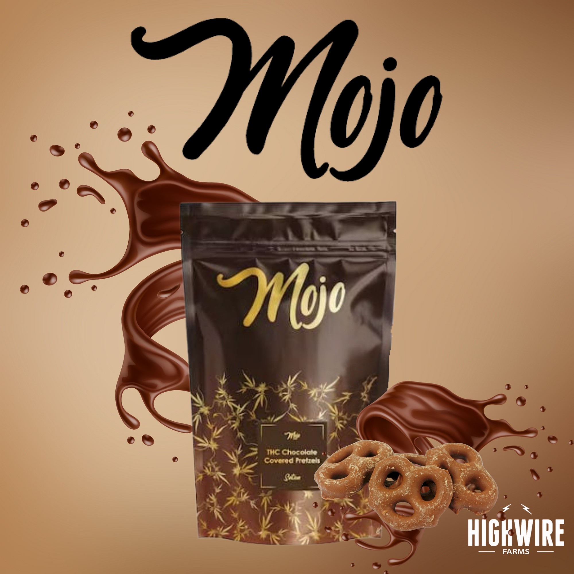 MOJO - CHOCOLATE COVERED PRETZELS - 200MG