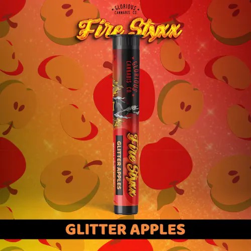 GLORIOUS CANNABIS CO. - FIRE STYXX 1G INFUSED PRE-ROLL - GLITTER APPLES