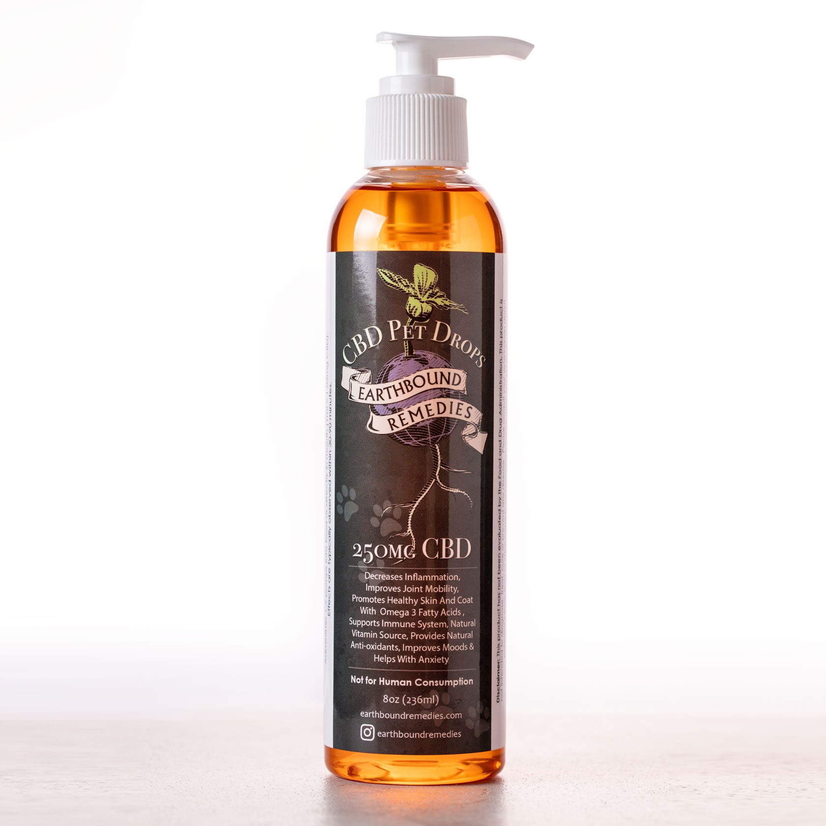 EARTHBOUND REMEDIES CBD PET DROPS (250MG)