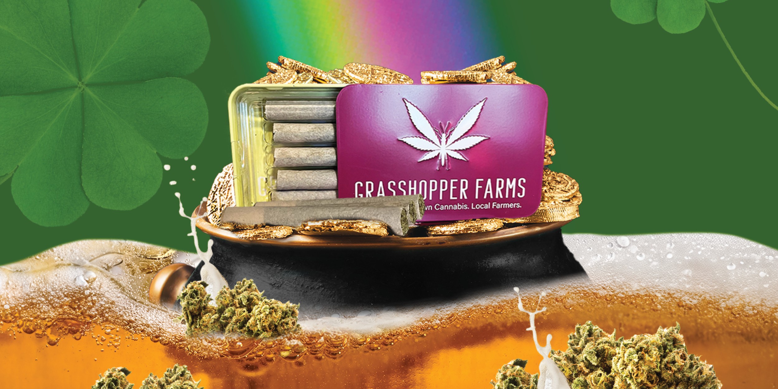 GRASSHOPPER FARMS - SHAMROCK - INFUSED PREROLL(1G)