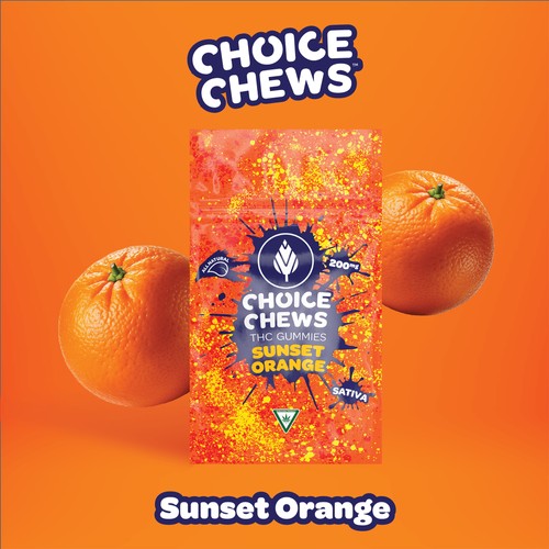CHOICE - 200MG GUMMIES - SUNSET ORANGE (SATIVA)