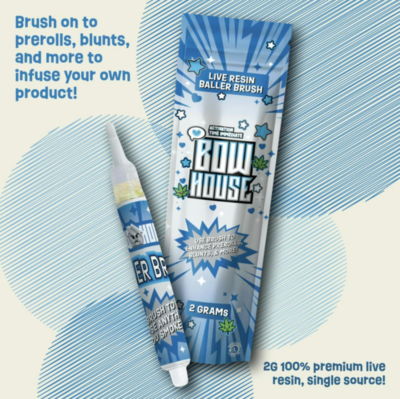 2G PEANUT BUTTER BREATH LIVE RESIN BALLER BRUSH