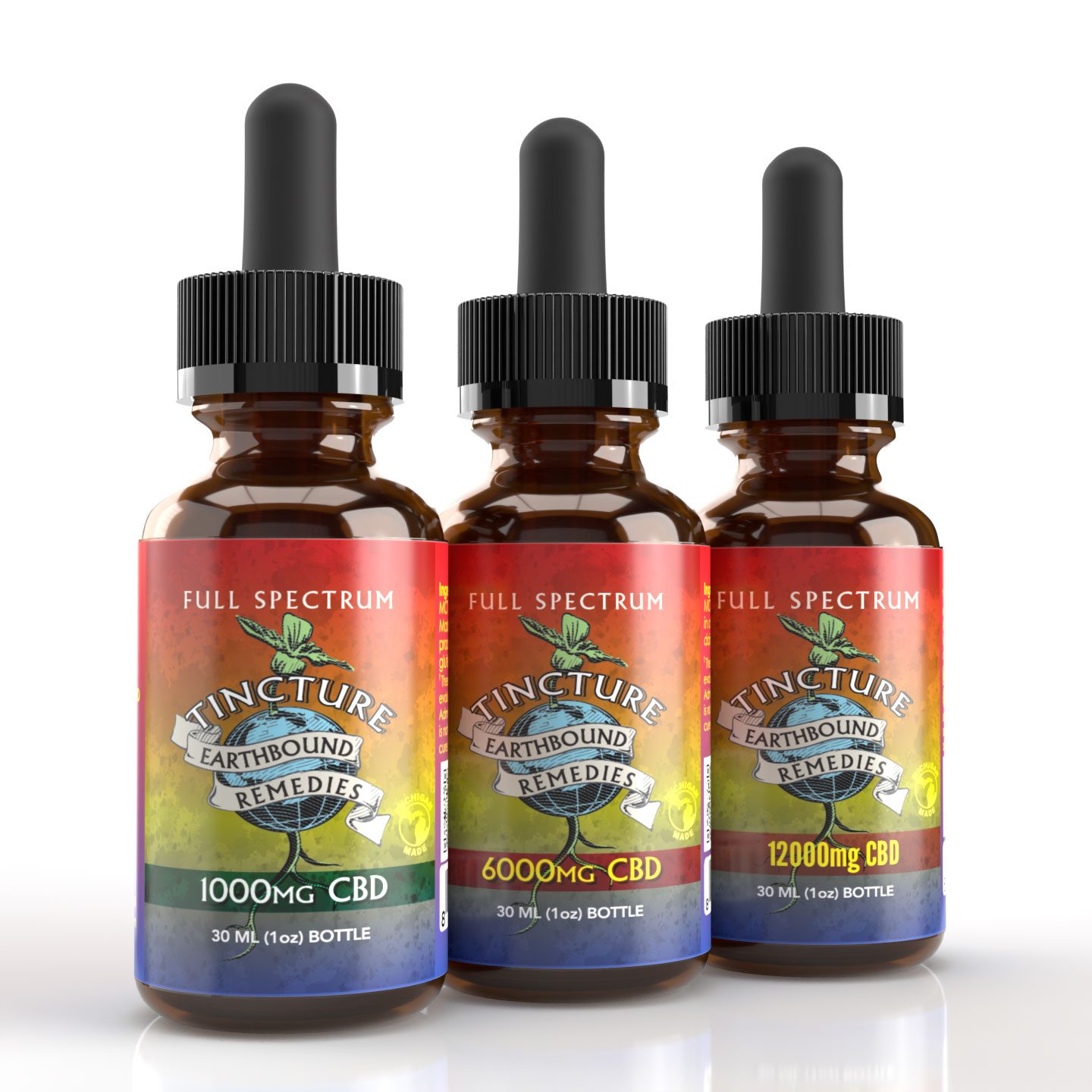 EARTHBOUND REMEDIES 1000MG FULL SPECTRUM CBD TINCTURE (30ML)