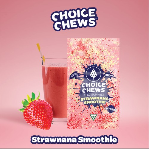 CHOICE- 200MG GUMMIES  STRAWNANA SMOOTHIE (HYBRID)