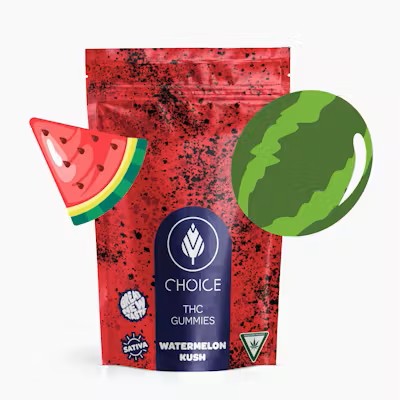 CHOICE - 100MG GUMMIES - WATERMELON KUSH (SATIVA)