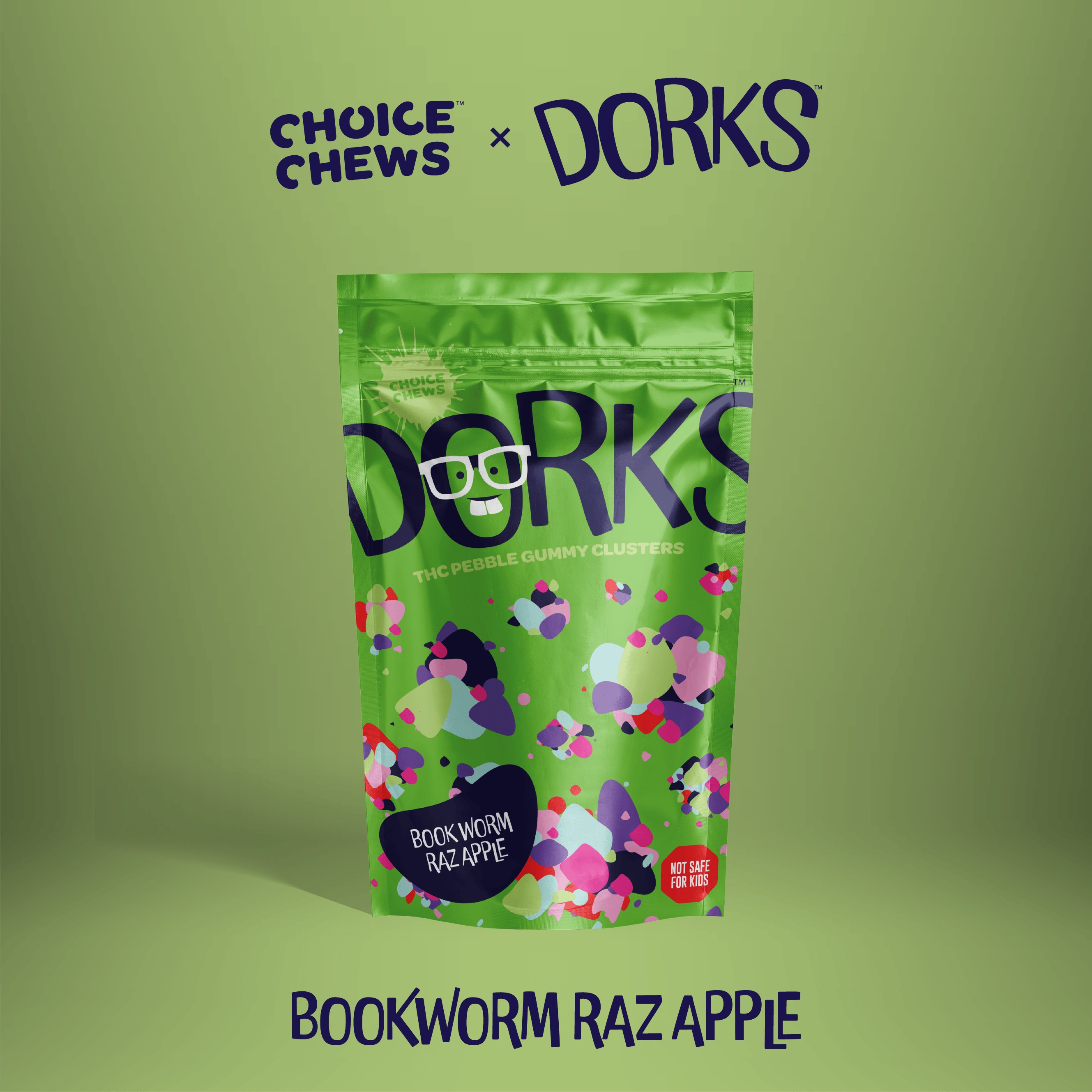 CHOICE - 200MG DORKS - BOOK WORM RAZ APPLE (HYBRID)