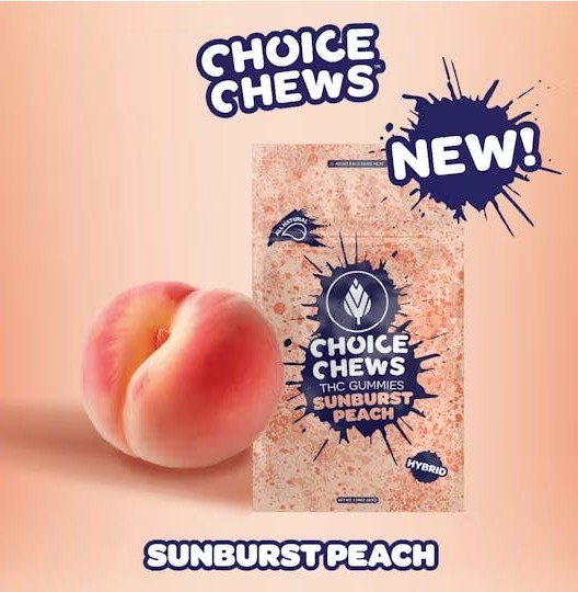 CHOICE - 200MG GUMMIES - SUNBURST PEACH