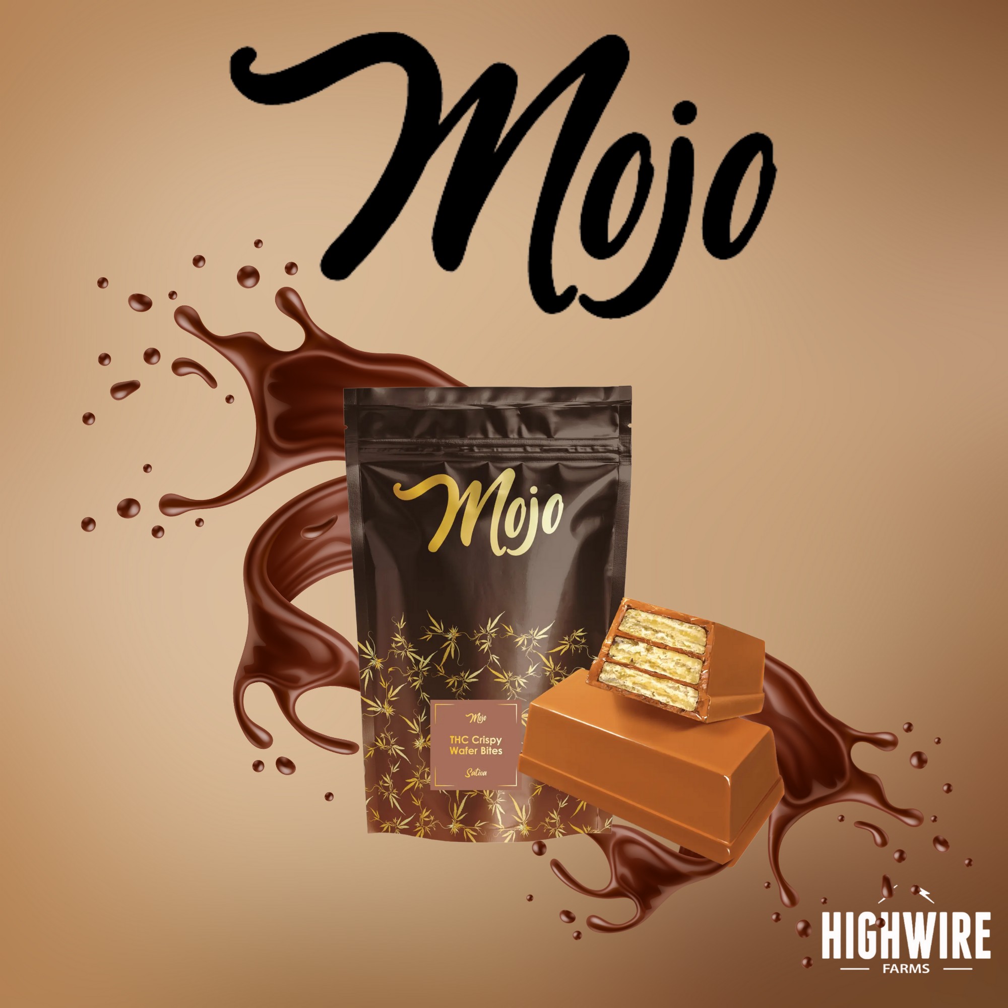 MOJO - 200MG CHOCOLATES - CRISPY WAFER BITES