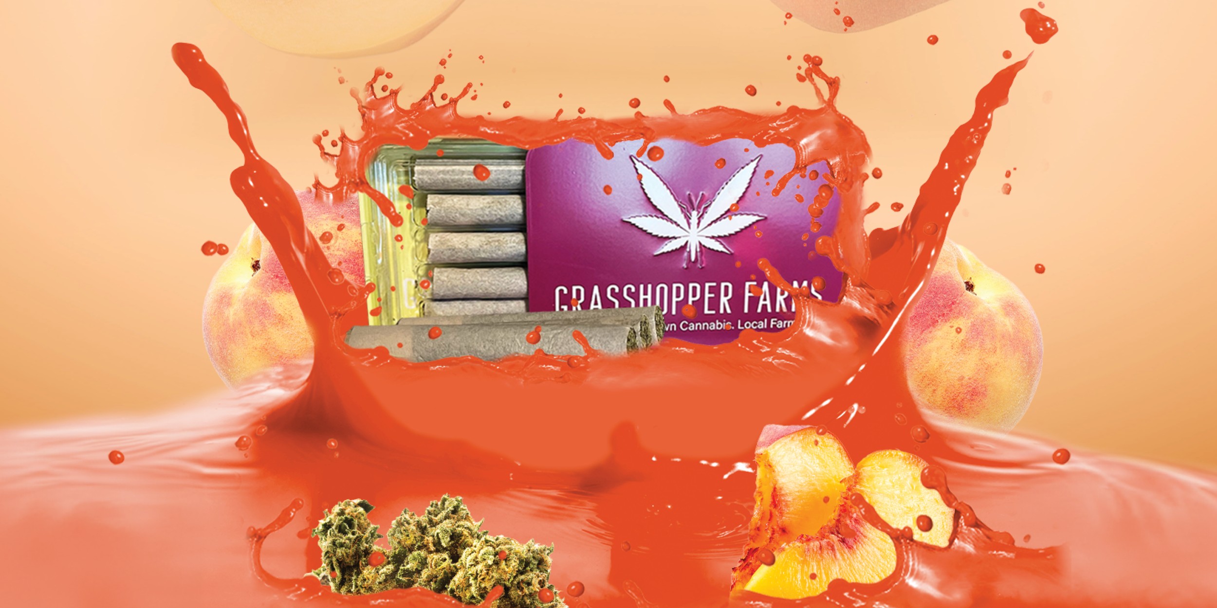 Grasshopper Farms - Peach Punch - Infused Pre Roll(1g)