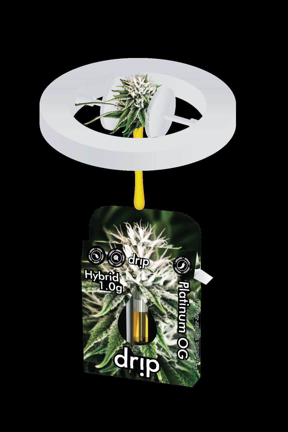 DRIP - 1G CARTRIDGE - PLATINUM OG (HYBRID)