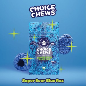 CHOICE - 200MG GUMMIES SUPER SOUR BLUE RAZZ (INDICA)