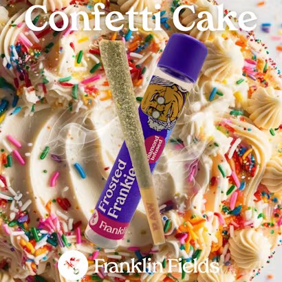 FRANKLIN FIELDS - CONFETTI CAKE - FROSTED FRANKIE INFUSED PRE ROLL(1.25G)