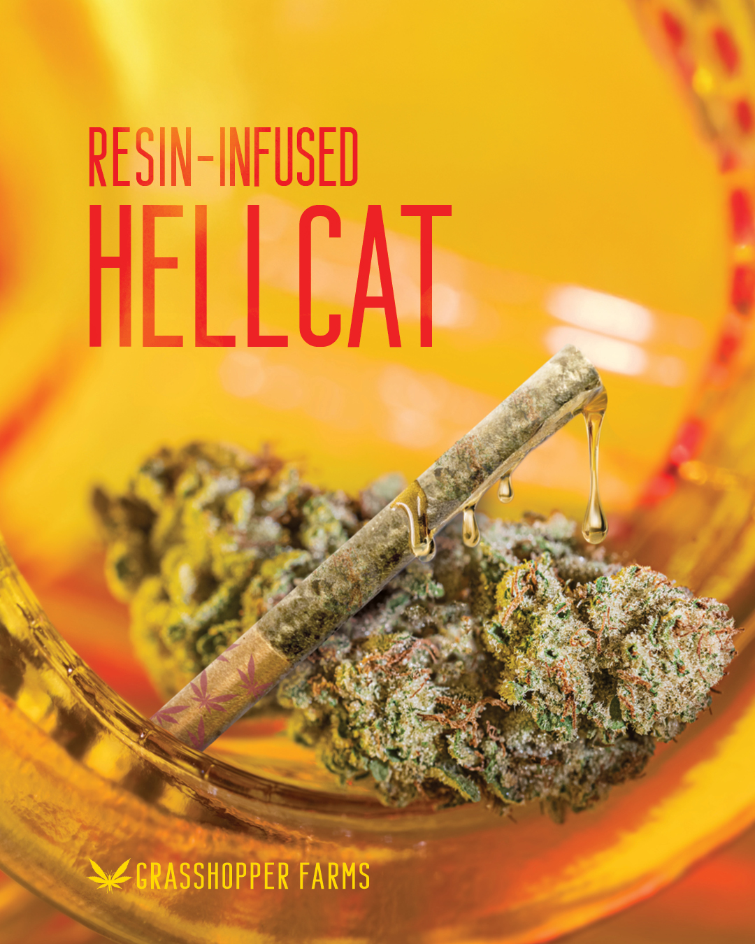 GRASSHOPPER FARMS - HELLCAT - LIVE RESIN INFUSED PREROLL(1G)