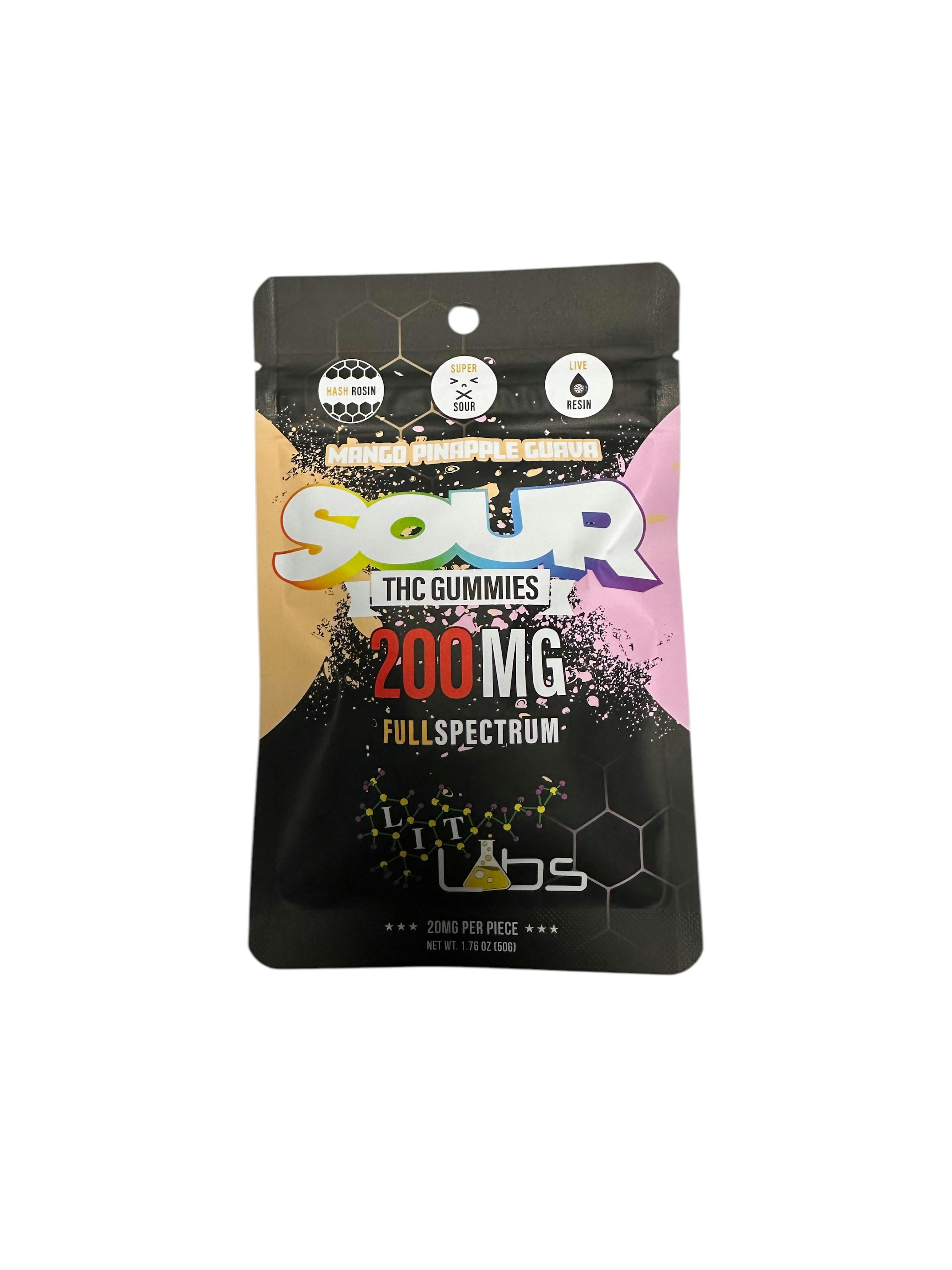 LIT LABS - PINEAPPLE MANGO GUAVA SOUR - 200MG PACK
