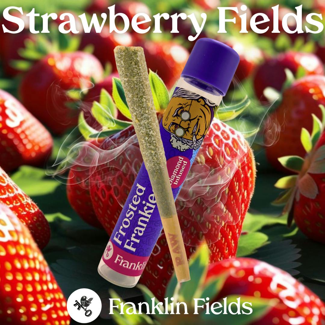 FRANKLIN FIELDS - STRAWBERRY FIELDS - FROSTED FRANKIE INFUSED PRE ROLL(1.25G)
