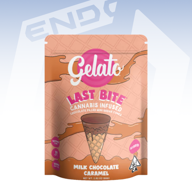 GELATO | MILK CHOCOLATE CARAMEL LAST BITE CONES | 200MG