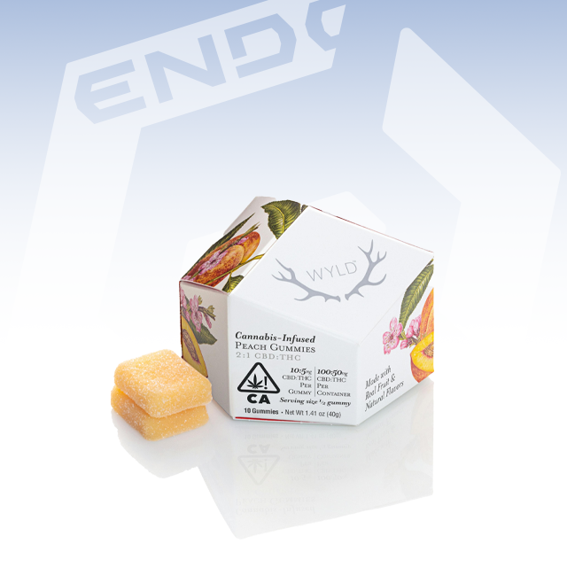 WYLD | PEACH 2:1 CBD:THC GUMMIES | 50MG