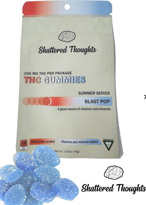 SHATTERED THOUGHTS Blast Pop Gummy 200mg | Premium Cannabis at