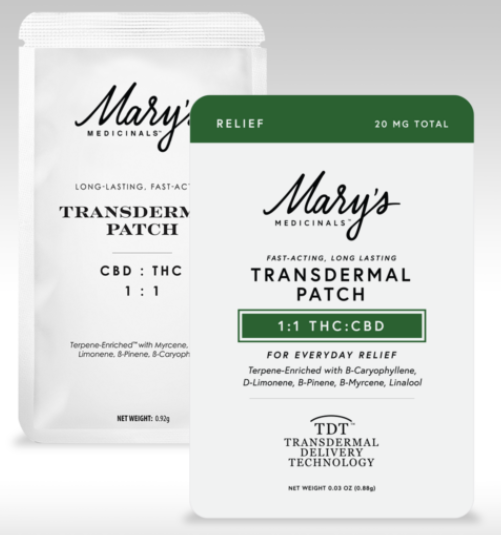 10MG Mary's Transdermal Relief Patch 1:1