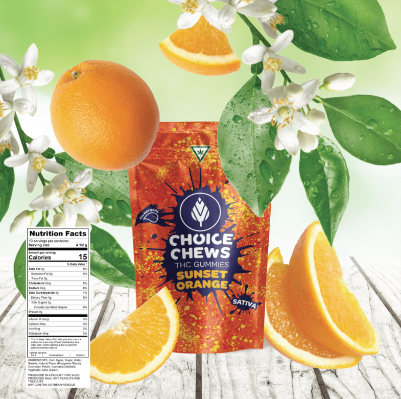 100MG Sunset Orange Choice Chews