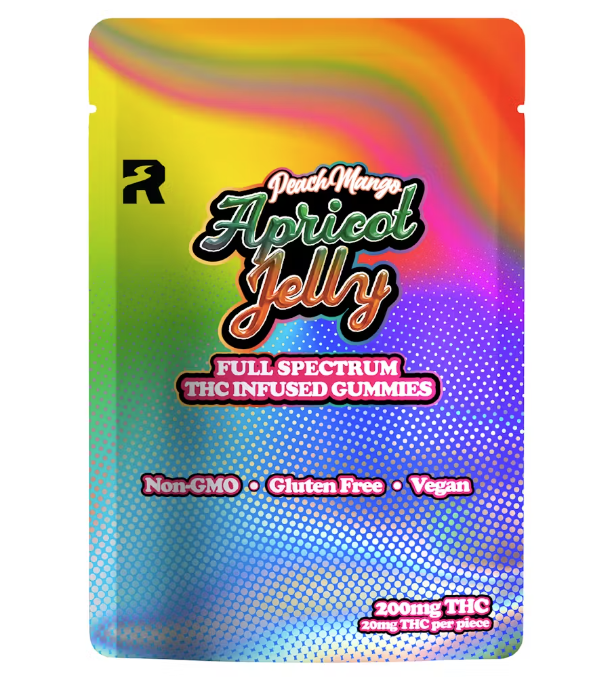 200MG Peach Mango Apricot Jelly Full Spectrum Vegan Gummies