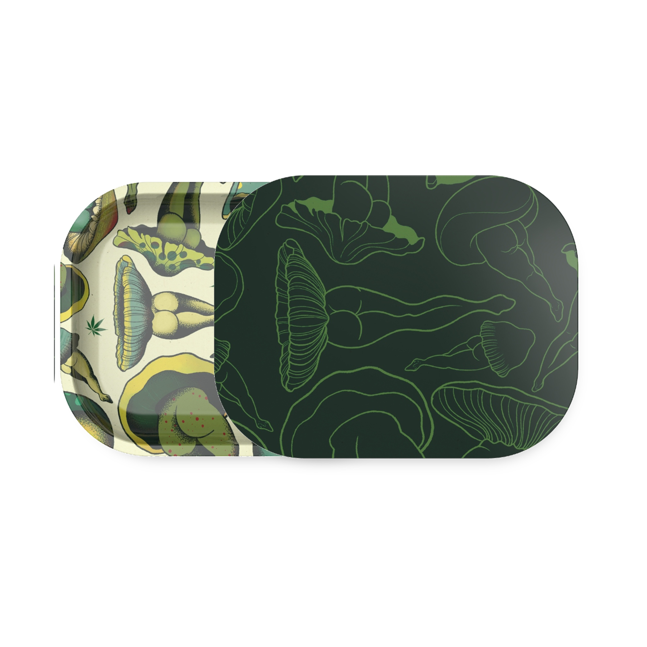 Rolling Tray W/magnetic Cover - Mush Love By Cecilia Granata