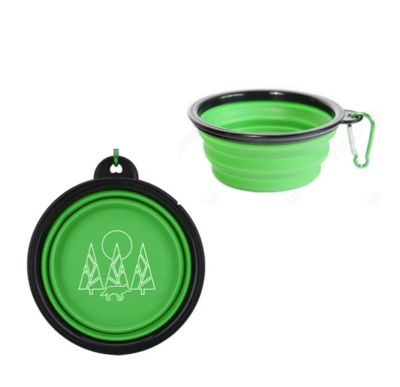 Silicone Collapsible Pet Bowl With Carabiner