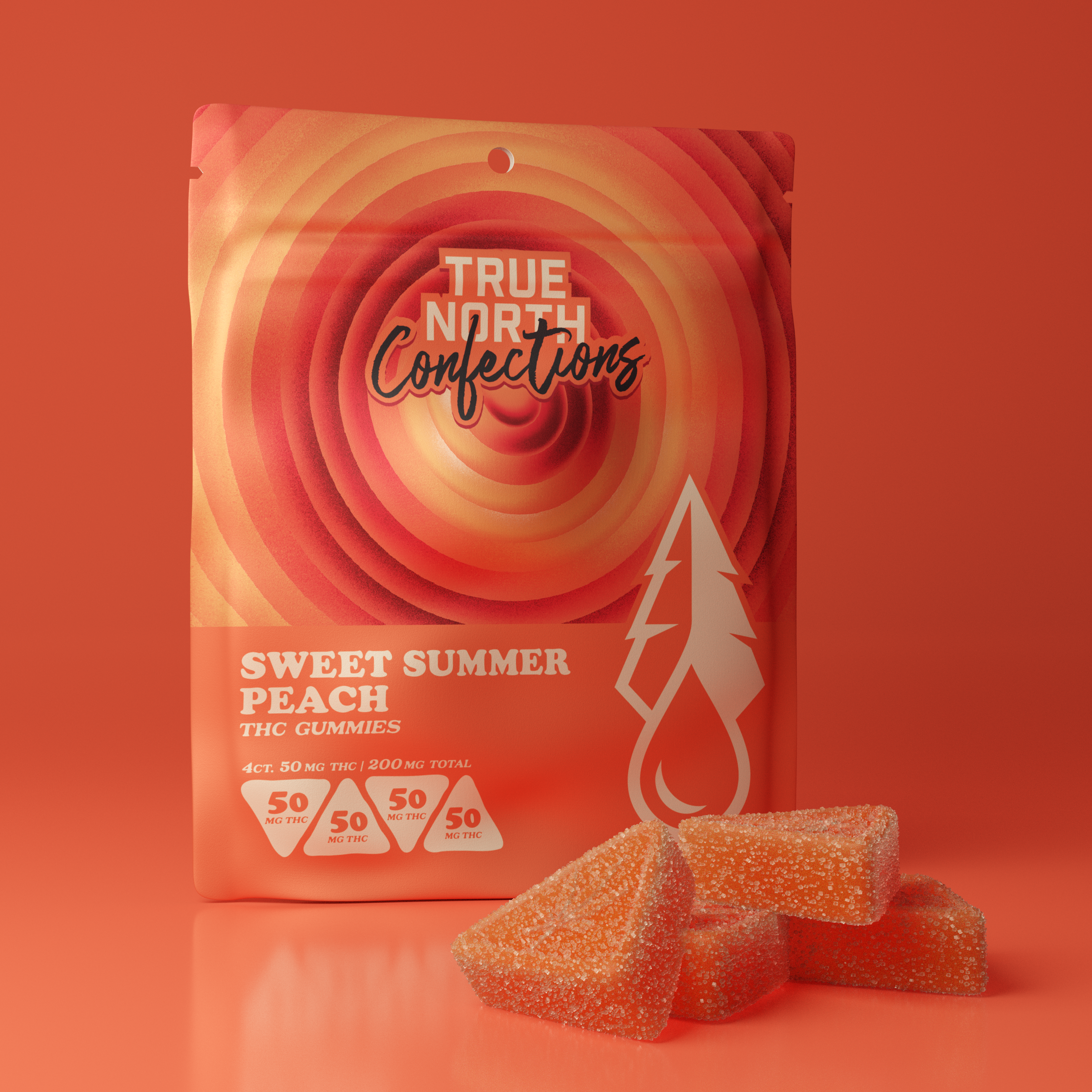 4X50MG Vegan Sweet Summer Peach Gummies