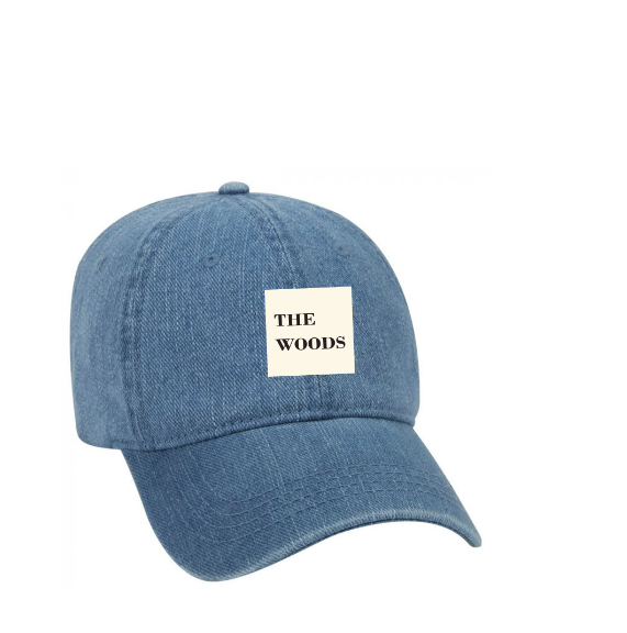 Dad Hat Navy Demin Woods LOGO