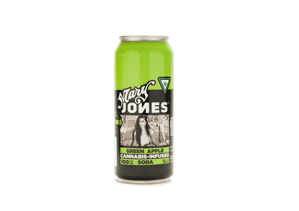 100MG Mary Jones Green Apple Soda
