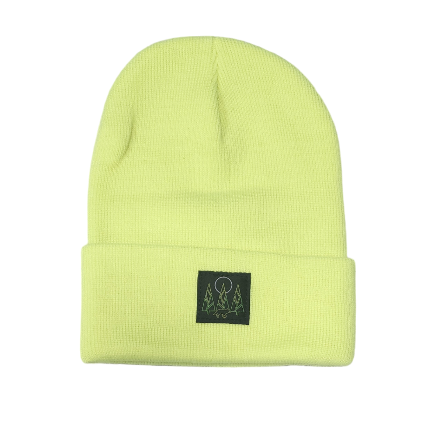 Neon Yellow Cuffed Beanie